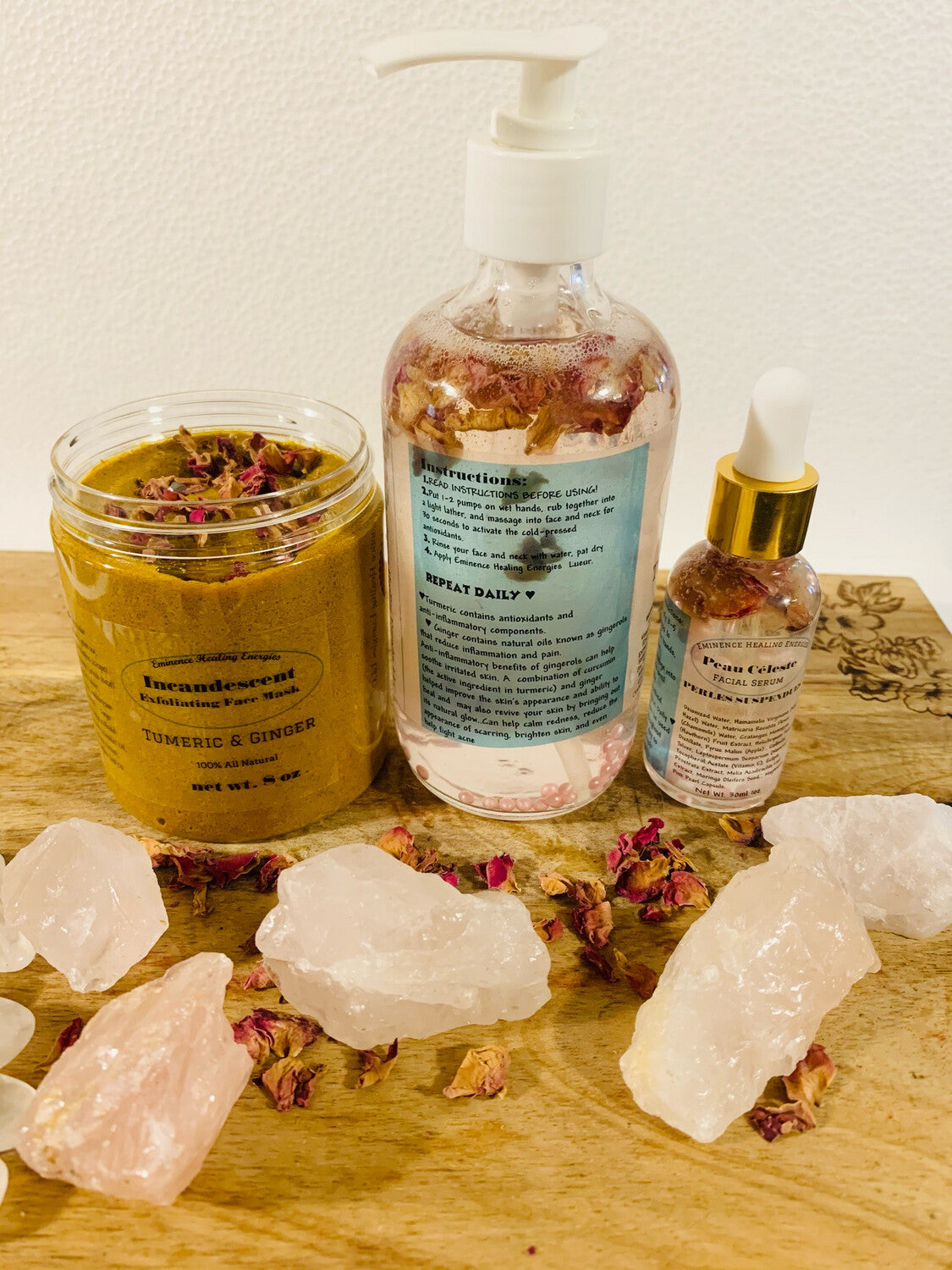 Rose Crystal Infused Facial Trio